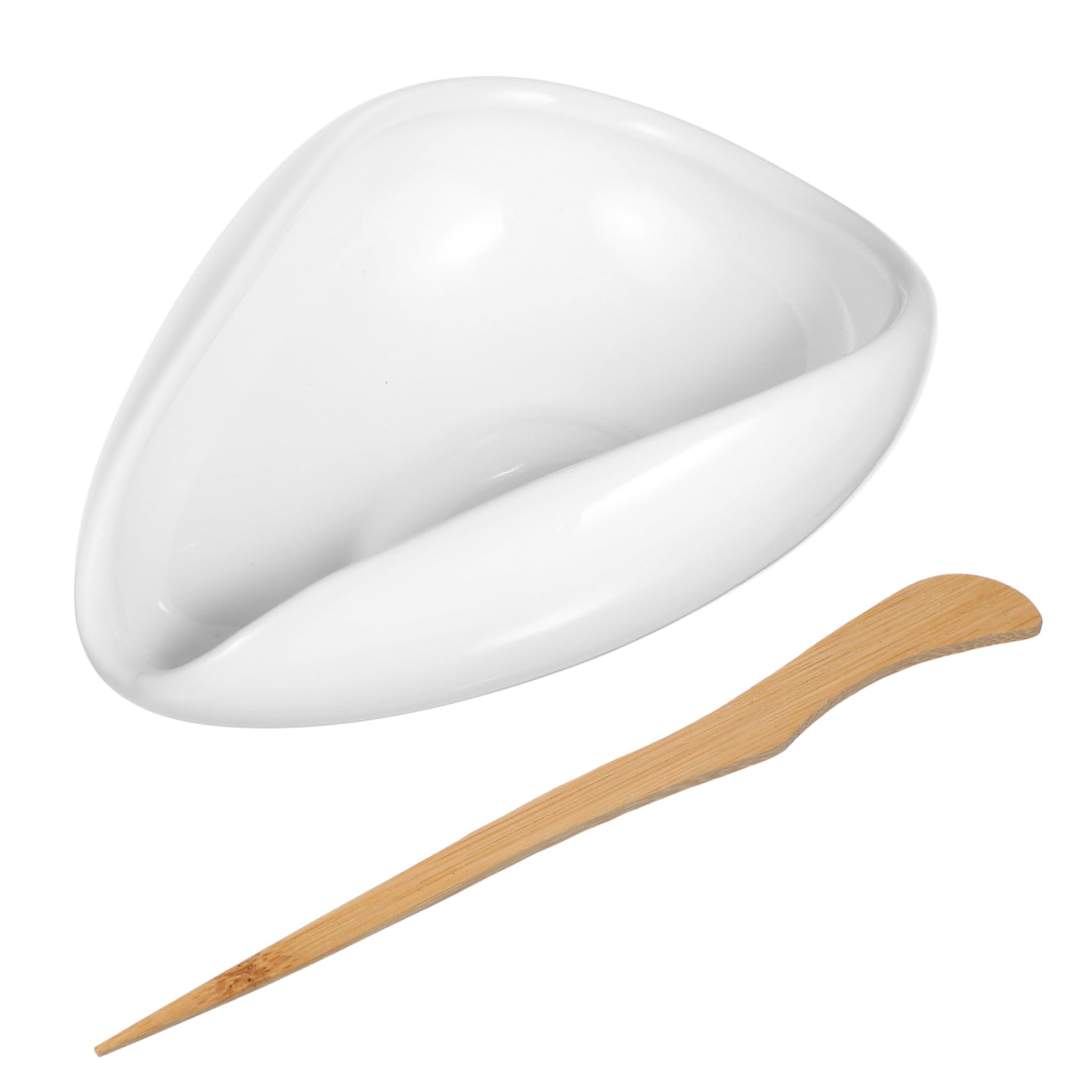 STOBAZA 1 Set Grain Scoop Plate Presentation Coffee Bean Dish Holder Tea Ceremony Display Coffee Bean Bowl Leaf Loose Small Coffee Beans Tea Accessories Tea Scoop Tea Spoons Ceramics