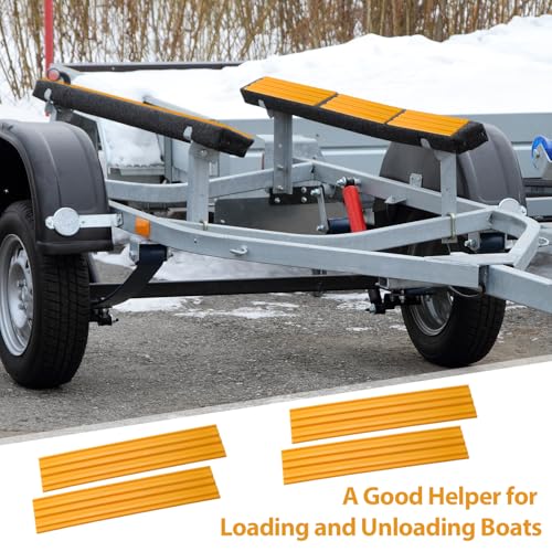 Fiwochic Yellow 16 Pack Boat Trailer Bunk Slides 3 x 15 x 0.25 Inches Marine Heavy Duty Boat Trailer Side Bunks with Screws Smoother Bunk Slides Pads for Easier Launching Loading by Fiwochic - Image 5
