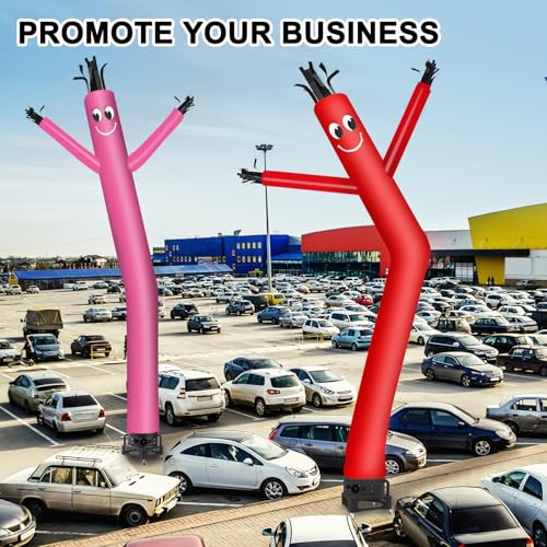 Image of MOUNTO 20ft Air Inflatable Tube Guy Puppet Dancing Man with 1HP Blower Complete Set (Pink)