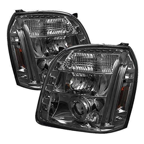 Spyder 5029348 GMC Yukon 07-14 / GMC Yukon Denali 07-14 / GMC Yukon XL 07-14 Projector Headlights - LED Halo - LED (Replaceable LEDs) - Smoke - High H1 (Included) - Low H1 (Included)