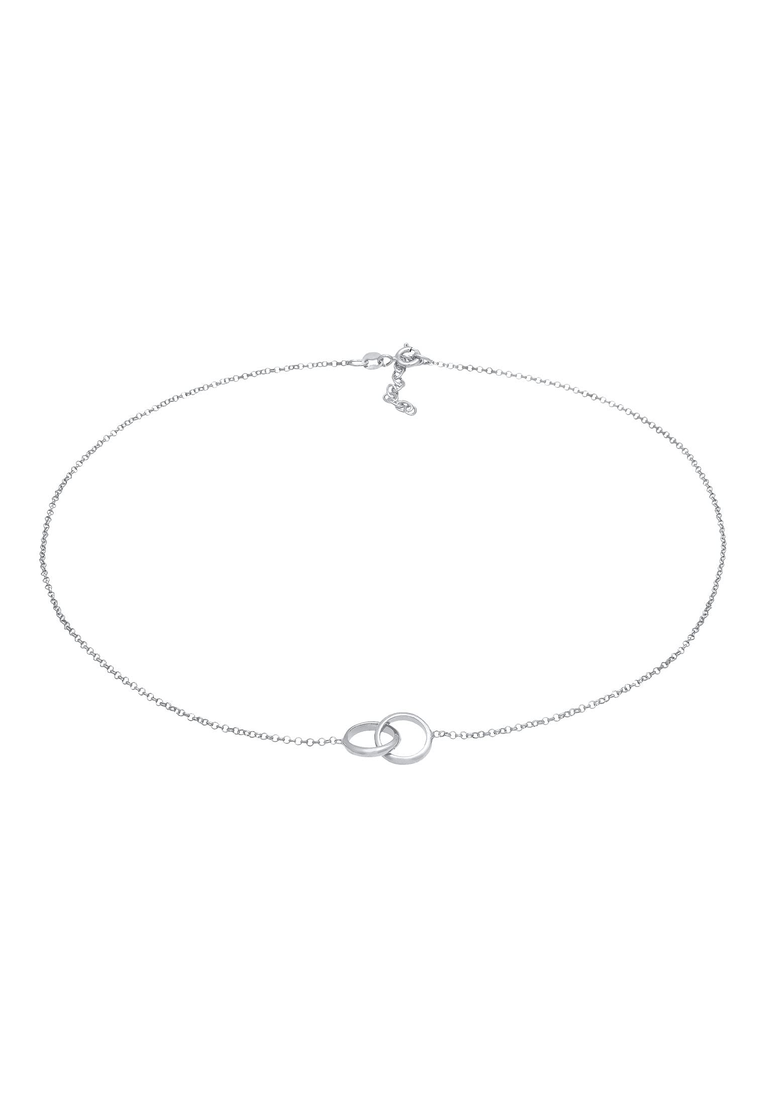 Elli Collana Girocollo da donna Cerchio Minimal Basic Trend in argento 925