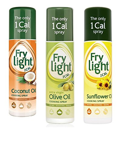 Frylight Öl-Kochspray, 190 ml, Dreierpackung, Olivenöl, Kokosnuss, Sonnenblume Cover