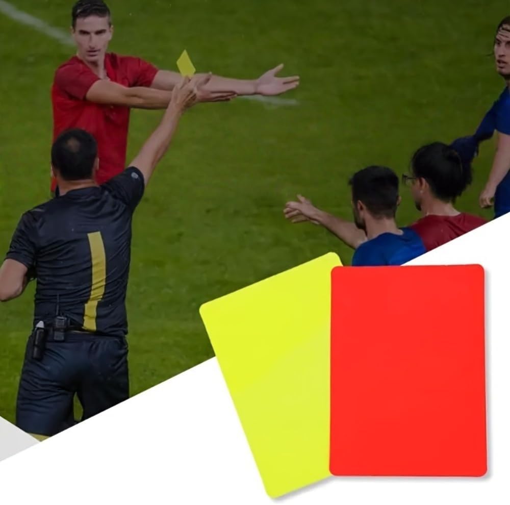 6PCS Football Referee Cards High-Visibility Red And Yellow Compact Portable Set For Soccer Matches, Training, Leagues, Red, Yelloe