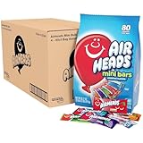 Airheads Candy Mini Bars, Chewy Fun Taffy Candy, Assorted Fruit Flavors, Back to School for Kids, Non Melting, Party, 2 Pound Bag (Pack of 4)