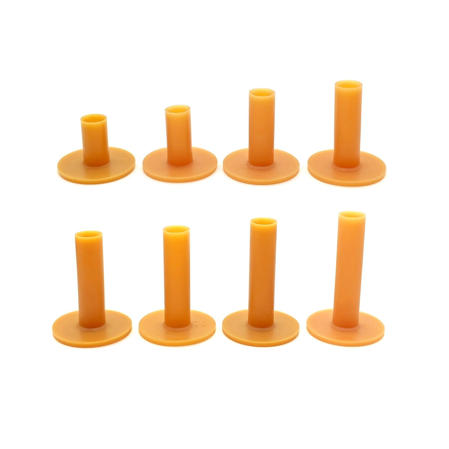 JZK 8x tees golf goma suave varios tamaños 35-80mm para tapete práctica campo