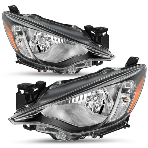 JSBOYAT Halogen Headlight Replacement for 2016 Scion iA, 2017-2018 Toyota Yaris iA, 2019-2020 Yaris L/LE, OE Style Headlamp Assembly Replacement Driver and Passenger Side