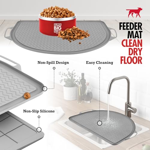 Tuff Pupper Tapete Grande À Prova D'Água para Alimentação de Animais de Estimação 26X21 | Projetado
