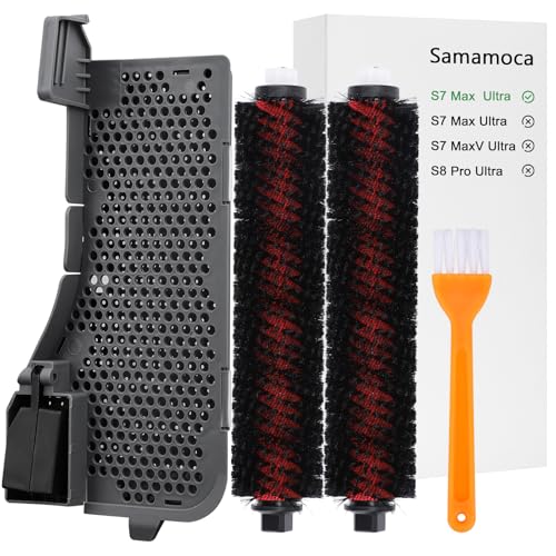 Roborock S7 Max Ultra Filter & Bürsten Set, Ersatzteile & Reinigungszubehör für Roborock S7 Max Ultra, 2 Bürsten + Gelbe...