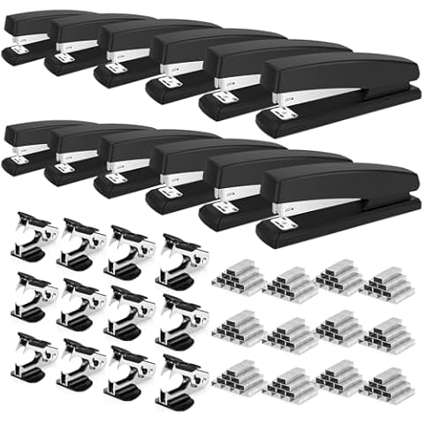 deli Desktop Stapler with Staples and Removers Cover