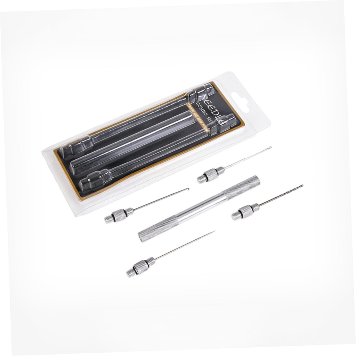 Balacoo 10pcs Fishing Rigging Tools Metal Bait Tackle Barbs Needle Needle Nose Pliers for Bass Baits and