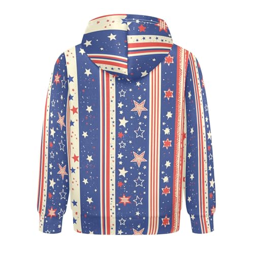 KLL Stars and Stripes Toddlers and Boys' Sweatshirts Sweater Fashion Pullover Top Streetwear with Kangaroo Pocket2