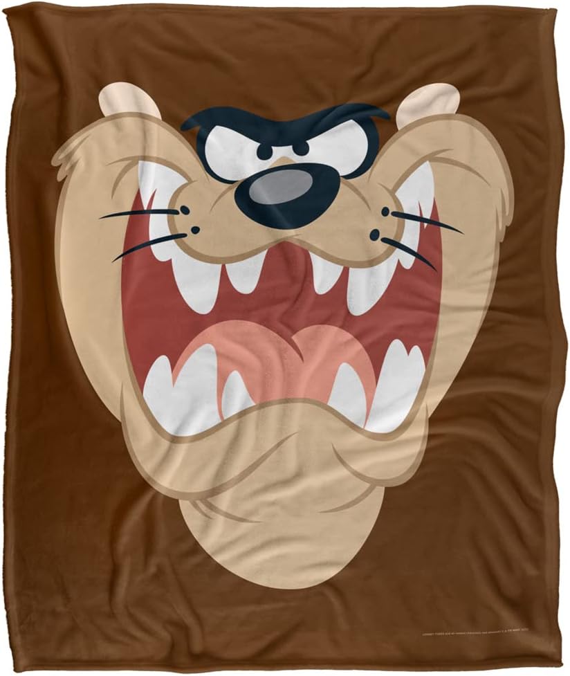 Looney Tunes Blanket, 50"x60", Taz Face Silky Touch Super Soft Throw
