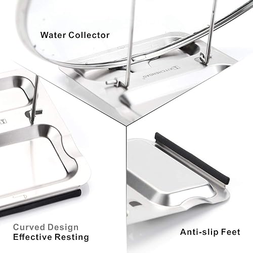 Miniatura 9 de Soporte antideslizante para cucharas, tapa y soporte para cucharas