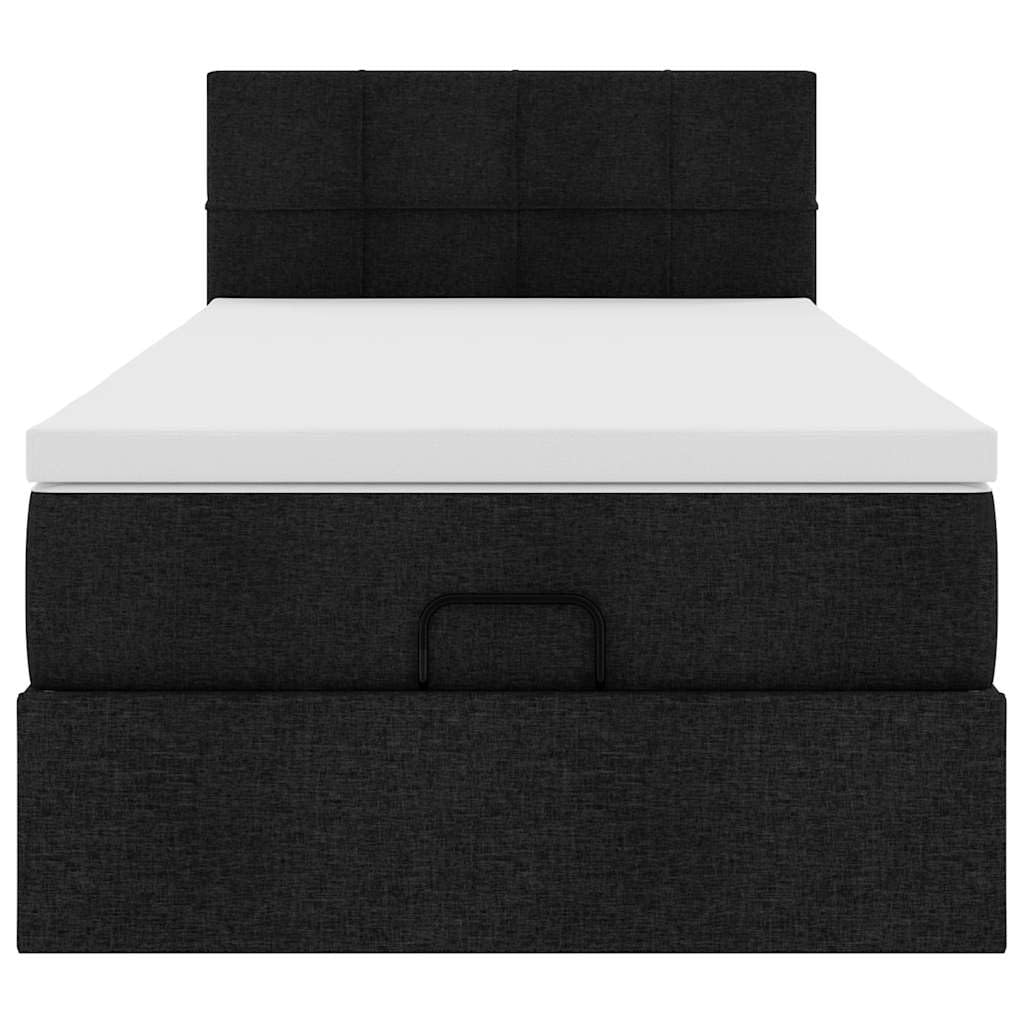 Design Multifunzionale Tessuto Premium con Contenitore Letto Pouf 90x190