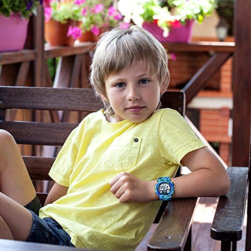 Image of GOLDEN HOUR Watches for Kids Digital Sport Waterproof Boys Girls Watch Outdoor 12 /24 H Alarm EL Backlight Stopwatch Military Child Wristwatch Ages 3-15