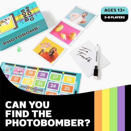 Photobomb, juego de mesa con 125 cartas de imagen y tablero, para 3 o más jugadores, edades desde 13 años miniatura 2