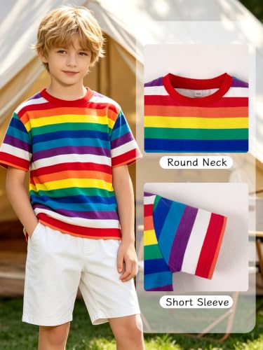 Image of Magic Park 6M-14Y Kid Striped T-Shirt Boys Cotton Tee Basic Top