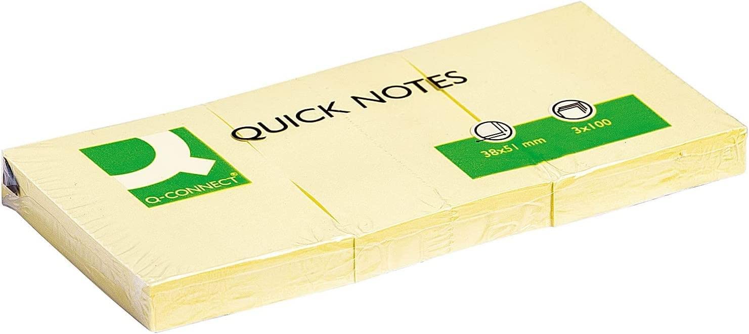 Q-ConnectQuick Notes 38 x 51mm Yellow (12 Pack) KF10500