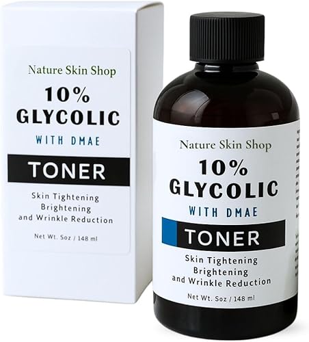10% de ácido glicólico y tóner DMAE - Tensor de la piel y reducción de arrugas