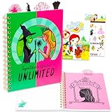 UNIVERSAL ALL-ACCESS Wicked Tabbed Journal Set - Bundle with Elphaba and Glinda Notebook with Tab Dividers, Stickers, More for Kids, Adults | Wicked Journal Notebook Stationery