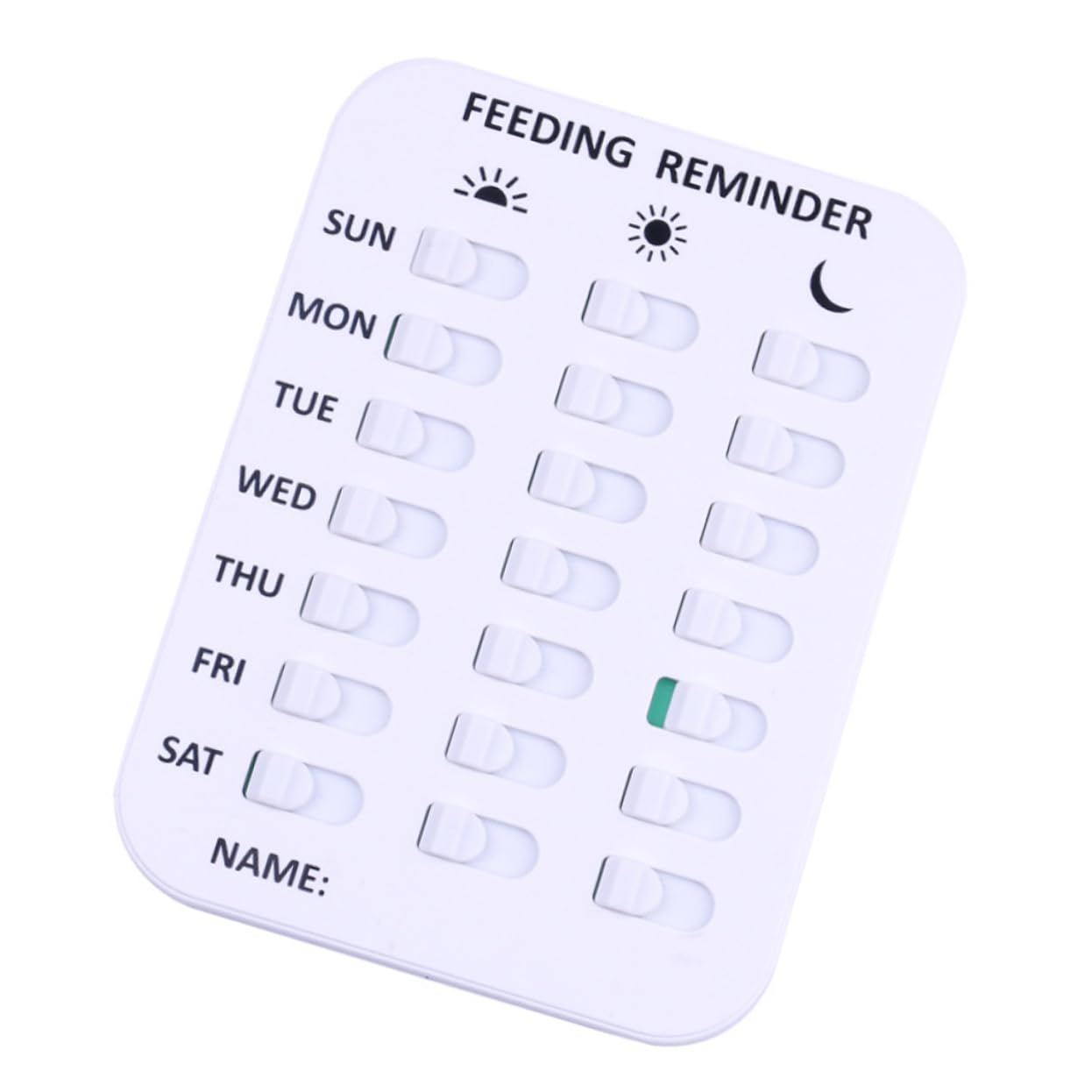 SUPVOX White Feeding Reminder: Timing Card Self-Adhesive for Easy Application