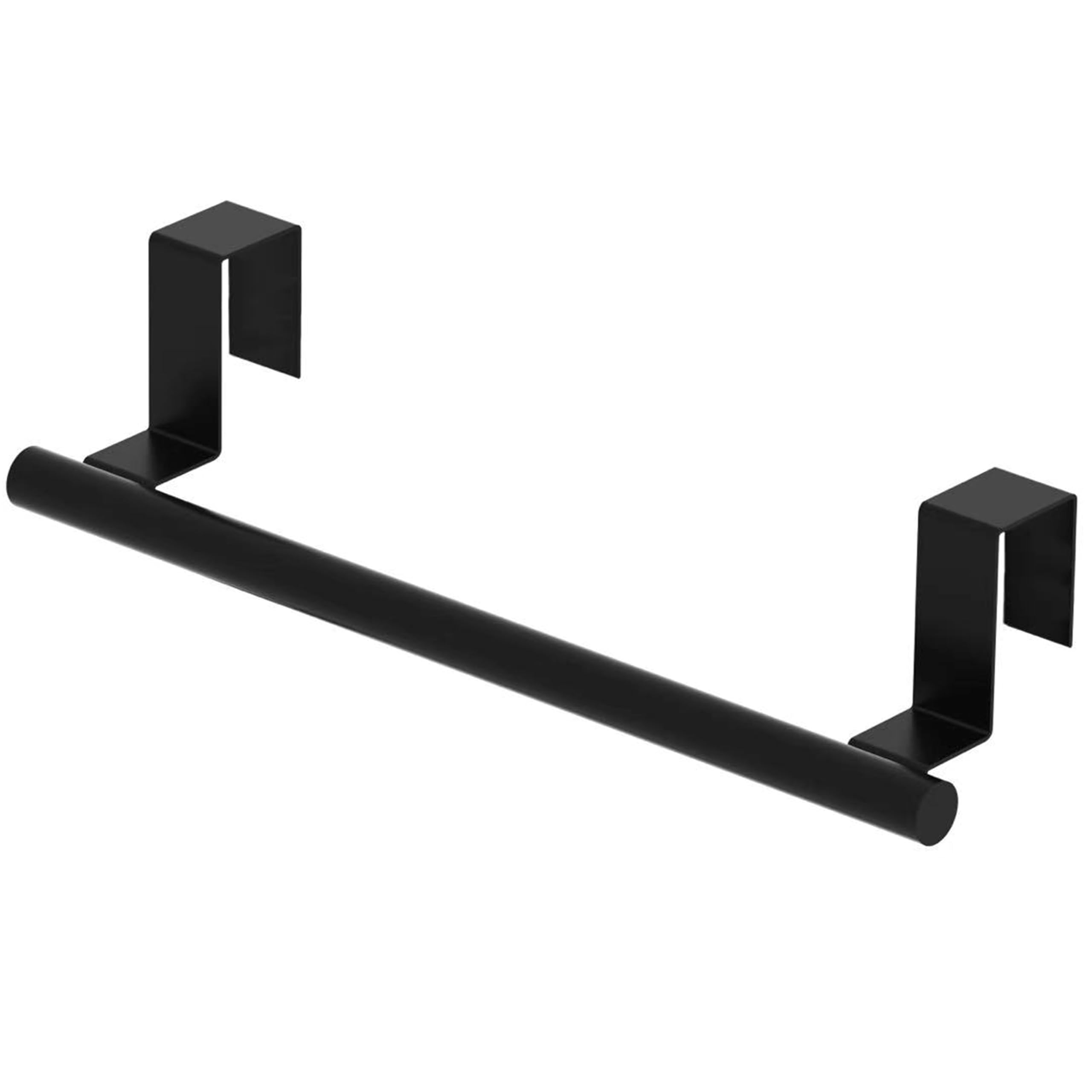 Cabinet Door Towel Bar - Single, Stainless Steel & Matte Black Over Cupboard Door Towel Holder