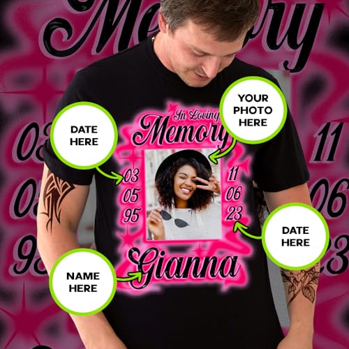 Custom in Loving Memory T Shirts, Memorial Day T Shirts - Heaven’s Stairway Memorial Shirt, Rest in Peace Shirt2