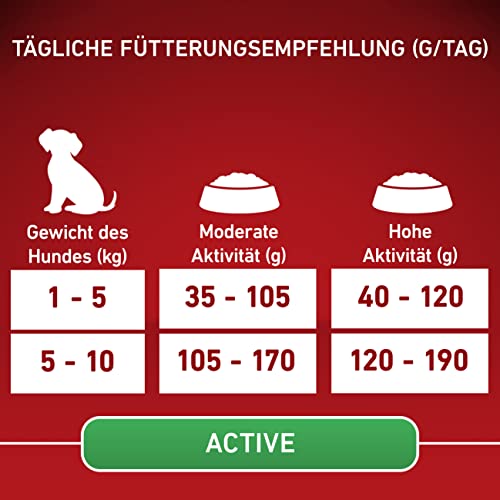 PURINA ONE Mini/Small Active Hundefutter trocken für kleine Hunde, reich an Huhn und Reis, 8er Pack (8 x 800g)