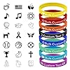 YATEDIY Personalised Silicone Wristbands - 1-1000PCS Bulk Custom Rubber Bracelets with Text Message,wrist bands for Event Women Mens Kids Gifts Fundraisers Motivation Graduate Birthday Parties #5
