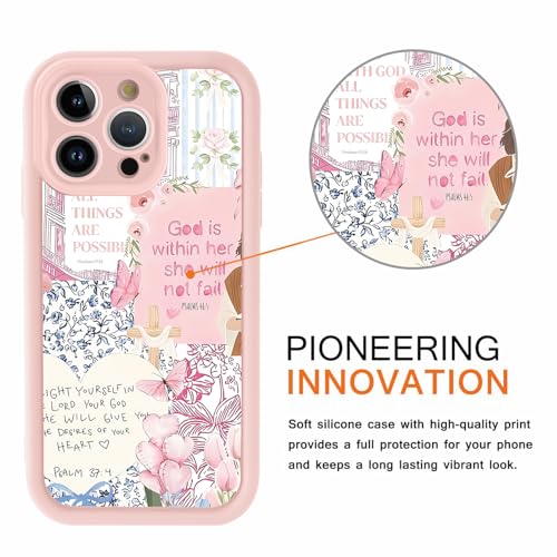 Idée cadeau femme : coque chrétienne iPhone 12 Pro Max fleurs et verset - 3
