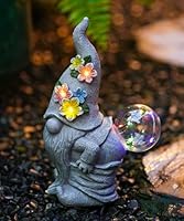 Yeomoo Gartenzwerge Lustige mit Solar Blasen Deko für Außen - Gartenzwerg Solar Figuren Geschenke für Frauen Männer Mum Geburtstagsgeschenk Wichtel Garten Garten Balkon Terrasse Wohnzimmer Dekoration