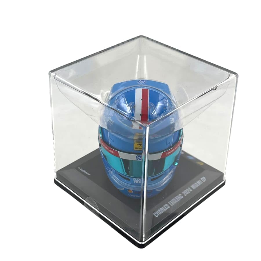 Scuderia F1 Team, oficjalny model LookSmart Spark Charles Leclerc 2024 edycja specjalna USA Miami GP mini kask w skali 1/5, niebieski