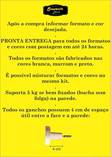 Kit 2 Ganchos de parede para Espelho Adnet Mdf laminado