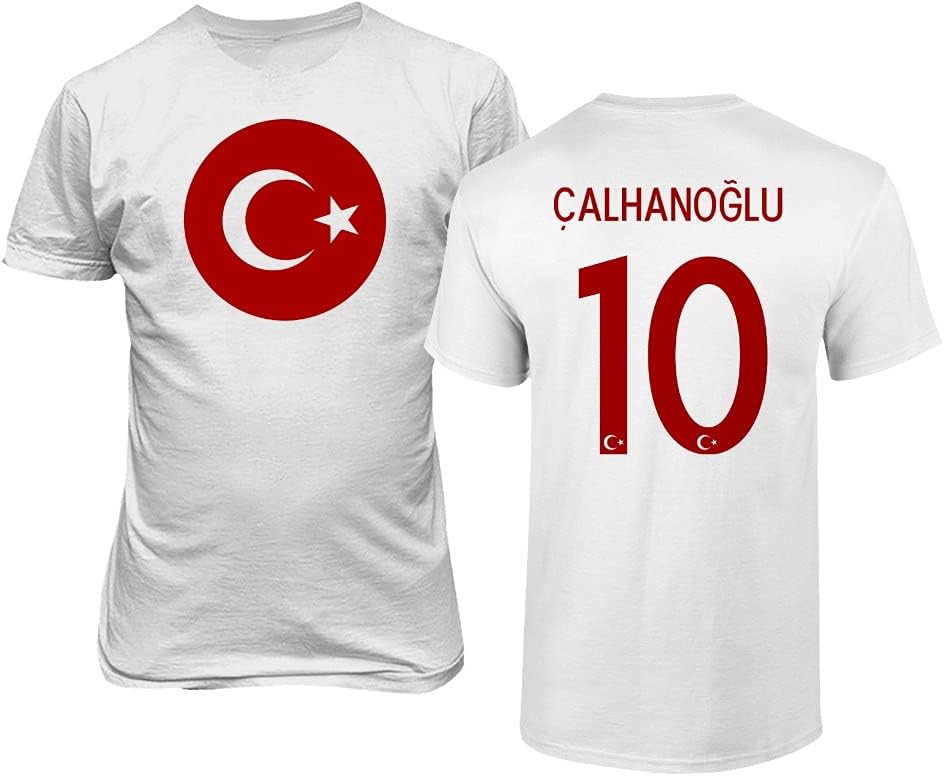 Flaura European Soccer 2020 Turkey #10 Hakan CALHANOGLU Jersey Style Unisex T-Shirt