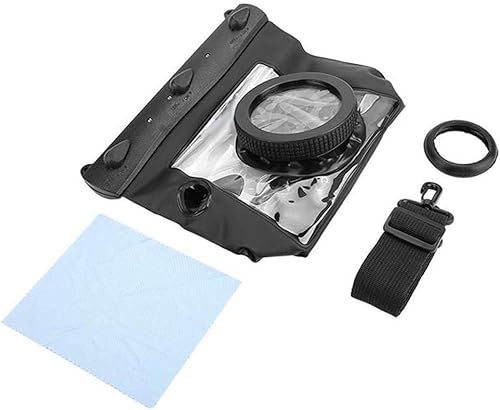 Miniatura 9 de Caja impermeable de la carcasa de la cámara 65.6 ft Bolsa protectora submarina para Canon para Nikon DSLR SLR cámara sin espejo (negro)