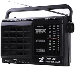 Rádio Portátil Motobras RM-PU32AC 7 Faixas Preto