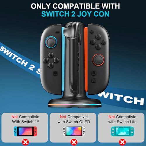 Image of ZORBES 4-in-1 Charging Dock, USB-C Cable Compatible with Switch 2