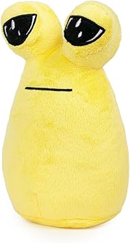 Plush Teddy Bear Poe,Pou,Brown Bear,Plush refillable toy,Alien Plush toy,My Pet Pou (Yellow)