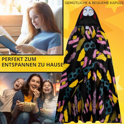 Get Trend NBC Sally Kapuzendecke Kinder Teenager 130x150cm, Flauschige Hoodie Decke zum Anziehen, Weiche Tragbare Kuscheldecke mit Kapuze… – Ansicht 3