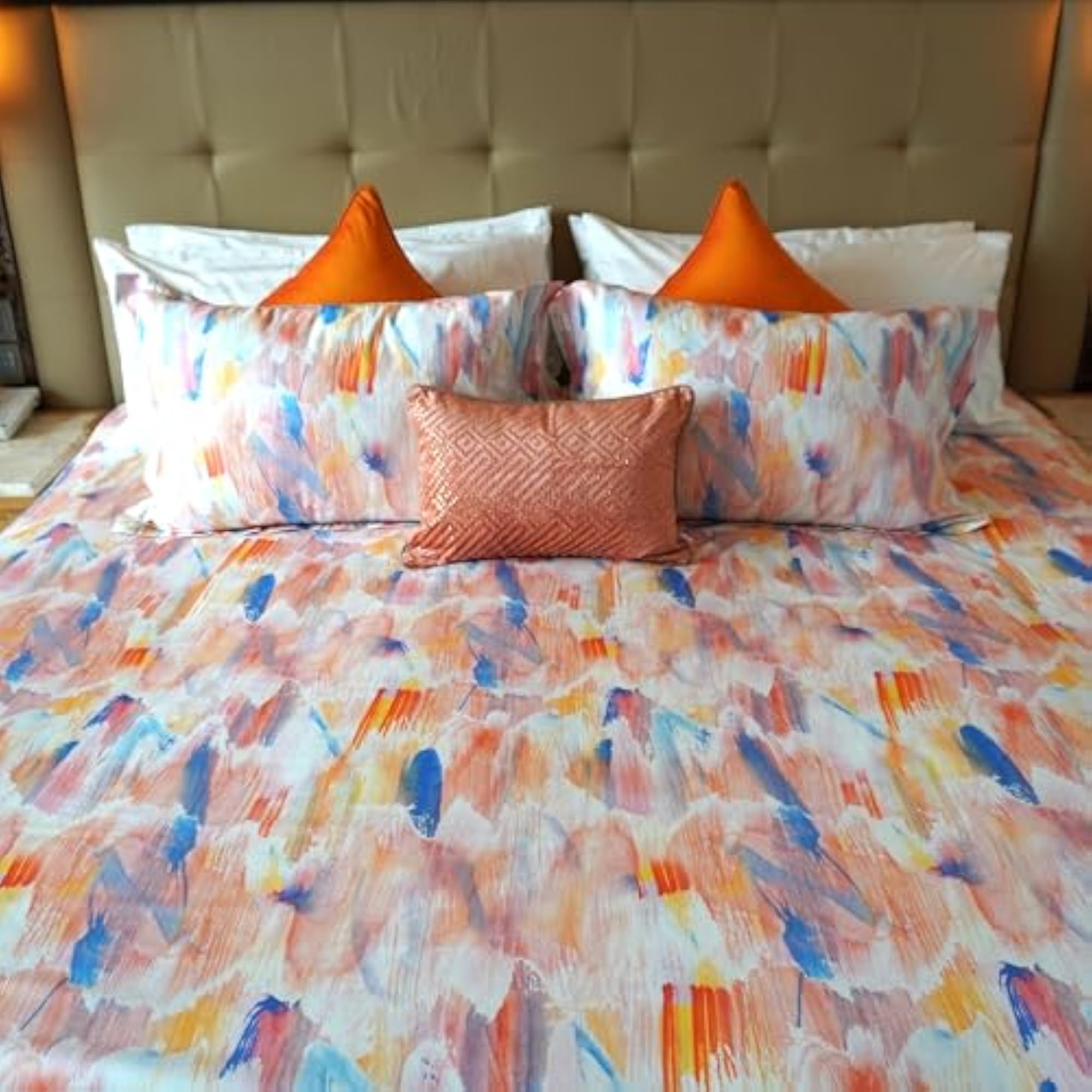 350 TC Super King Double Bedsheet with 2 Pillow Covers