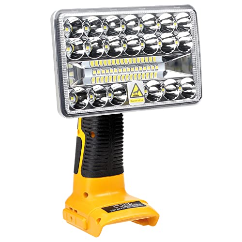 Flashlight for Dewalt 20V Battery, 20v Work Light, 18W 2000LM Portable Floodlights and Spotlight with USB Charging Port for Repairing, Garage, Camping, Jobsite