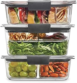 Rubbermaid 2108371 Leak-Proof Brilliance Food Storage 12-Piece Plastic Containers with Lids | Bento