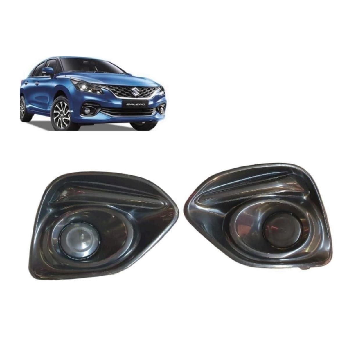 Front Fog Lamp Cover/Grill Black O.E Type Compatible With - Maruti Baleno 2022-image-8