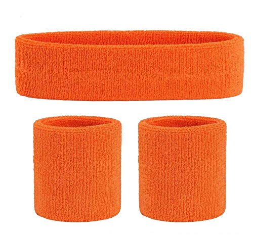 R-LON Wrist Band and Head Band for Sweat Men Sports Cotton (Pack of 3)