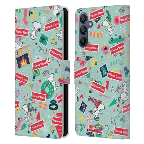 Étui cuir Samsung Galaxy A15 Peanuts finies les rayures portefeuille Noël