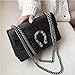HELFNE Evening Bags and Clutches for women,Chain Fashion Crossbody Bags Satchel Handbags,Cute Vegan Purses and Shoulder Bag(Black)