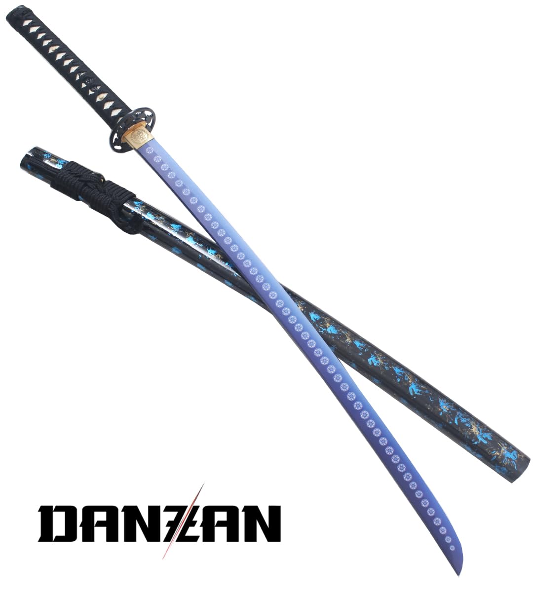 Danzan Katana Blue Moon - Sabre en Bois, Epee Entrainement Japonais - Lame Bois