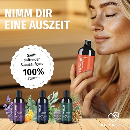 Ätherisches Öl Saunaaufguss Set Alpenherz 4x 100ml naturrein