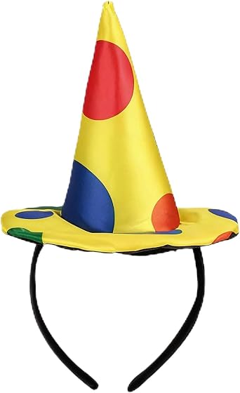 Clown Headband Hairband Polka Dot Hat/Cap For Halloween Headwear For Costume Parties Medium