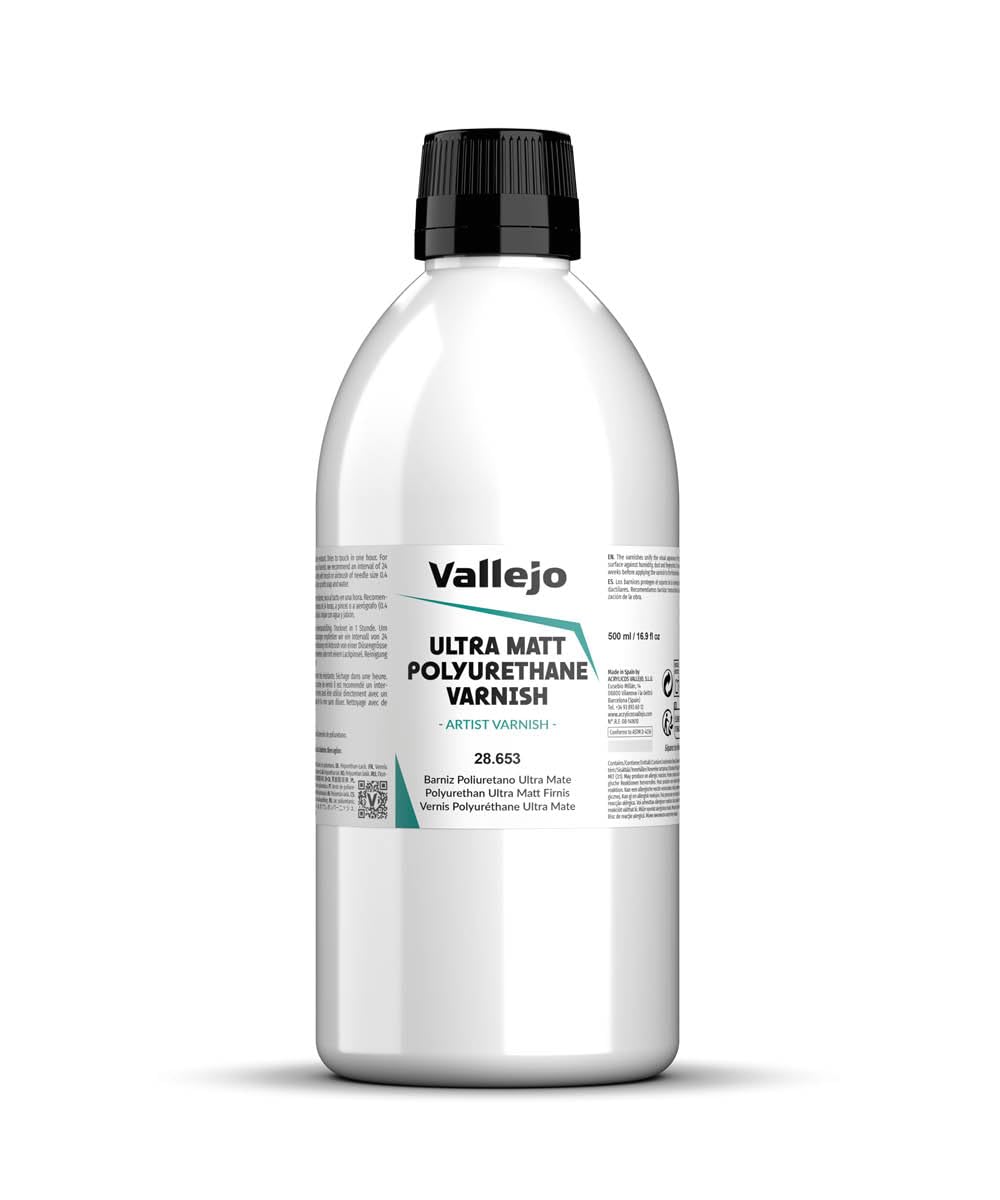 Vallejo Plain Av - Polyurethane Varnish - 500Ml Ultra Matt